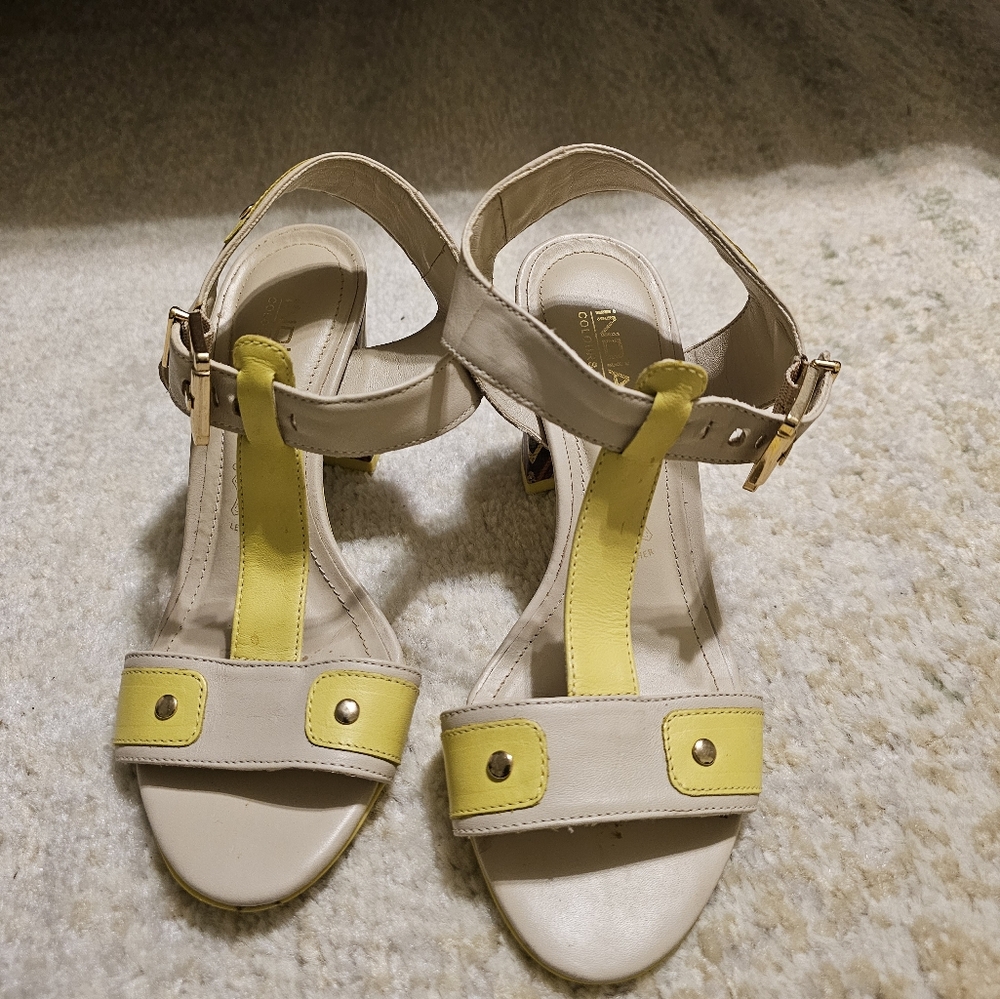 Genuine leather, colorful sandals